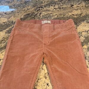 Free People Dusty Rose Penny Pull on Corduroy Flare Pants